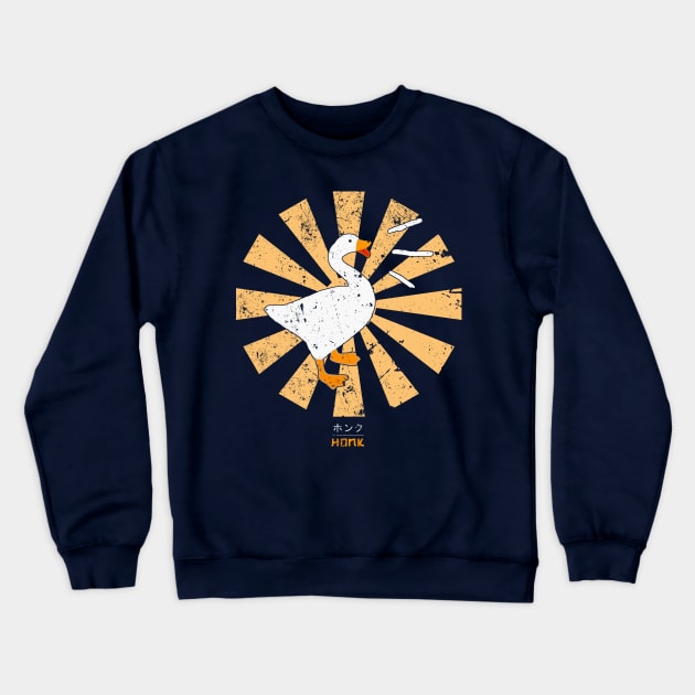 Honk Goose Retro Japanese Crewneck Sweatshirt by Nova5